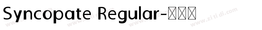 Syncopate Regular字体转换
